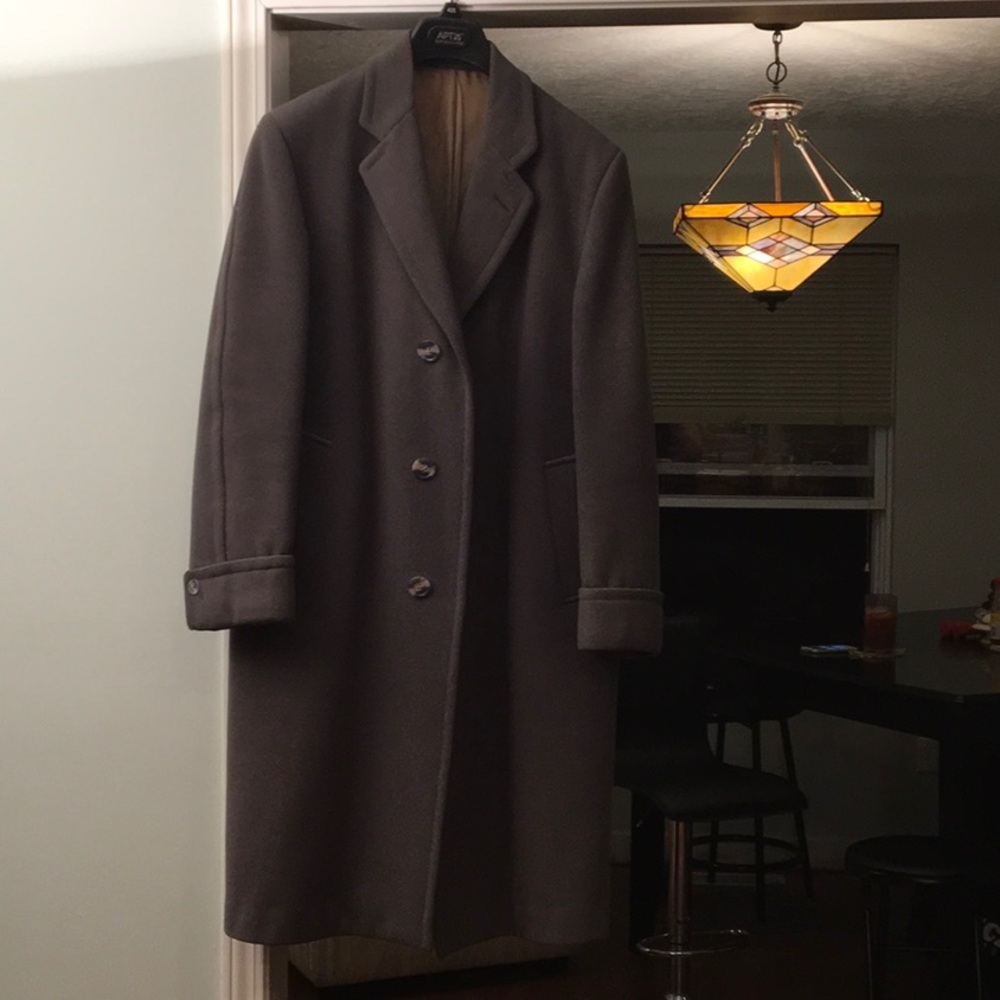 Jackson The Tailor Wool Cashmere Gray Overcoat
